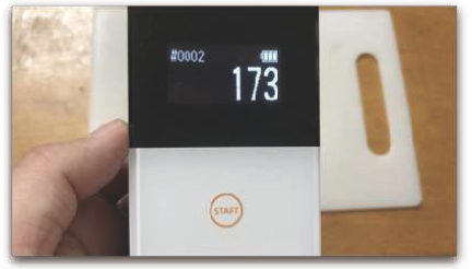 イオニアミストPROルミテスター測定例